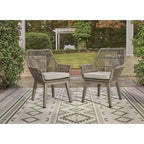 Signature Design by Ashley Beach Front Beige 7-Piece Outdoor Package - 42W x 71/94D x 30H