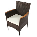 Patio Dining Set for 6 Outdoor Wicker Table & Chairs with Cushions