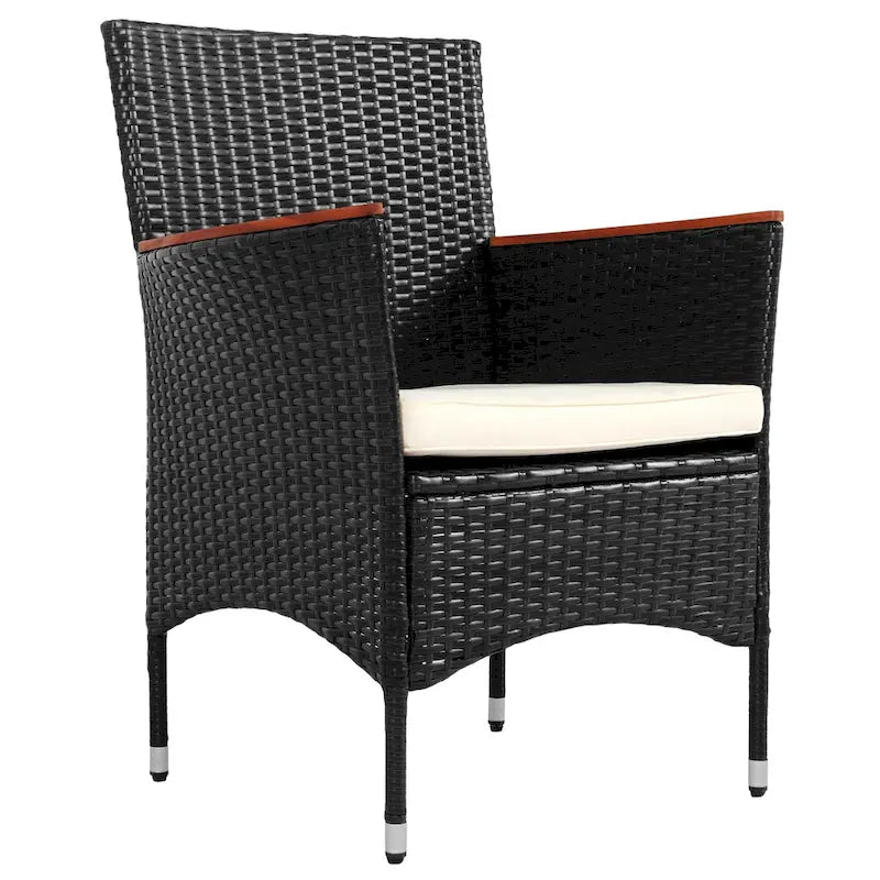 Patio Dining Set for 6 Outdoor Wicker Table & Chairs with Cushions