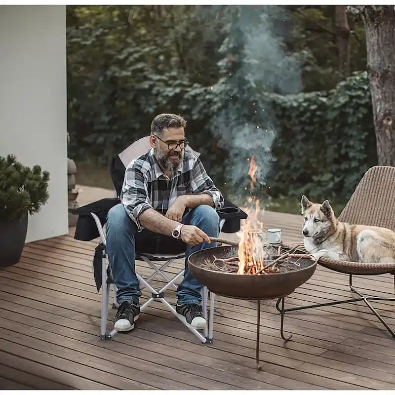 Heated Camping Chair, Heated Chair, Ski Chair, Folding Chair, Extra Wide & Thick Padding, Heavy Duty with Cooler