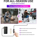 Heated Camping Chair, Heated Chair, Ski Chair, Folding Chair, Extra Wide & Thick Padding, Heavy Duty with Cooler