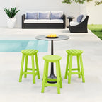 Polytrends Laguna Hdpe All Weather Outdoor Patio 24 Round Counter Stool (Set Of 3)