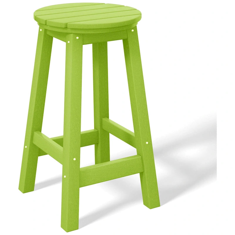 Polytrends Laguna Hdpe All Weather Outdoor Patio 24 Round Counter Stool (Set Of 3)