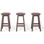 Polytrends Laguna Hdpe All Weather Outdoor Patio 24 Round Counter Stool (Set Of 3)