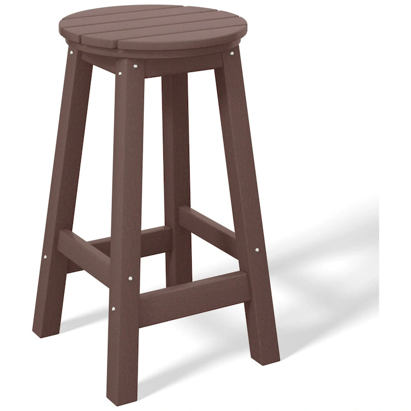 Polytrends Laguna Hdpe All Weather Outdoor Patio 24 Round Counter Stool (Set Of 3)