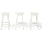 Polytrends Laguna Hdpe All Weather Outdoor Patio 24 Round Counter Stool (Set Of 3)
