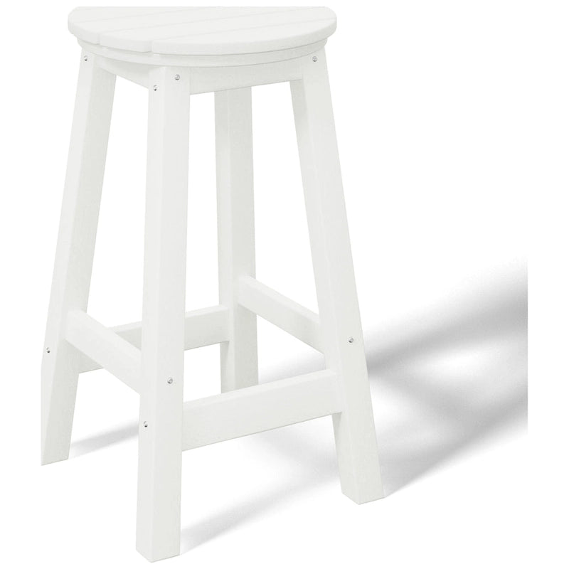 Polytrends Laguna Hdpe All Weather Outdoor Patio 24 Round Counter Stool (Set Of 3)