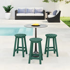 Polytrends Laguna Hdpe All Weather Outdoor Patio 24 Round Counter Stool (Set Of 3)