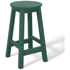Polytrends Laguna Hdpe All Weather Outdoor Patio 24 Round Counter Stool (Set Of 3)
