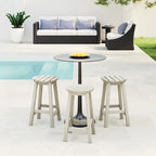 Polytrends Laguna Hdpe All Weather Outdoor Patio 24 Round Counter Stool (Set Of 3)