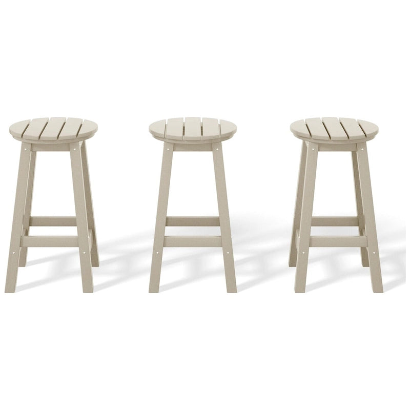 Polytrends Laguna Hdpe All Weather Outdoor Patio 24 Round Counter Stool (Set Of 3)