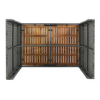 5-pieces Outdoor Patio Wicker Bar Set