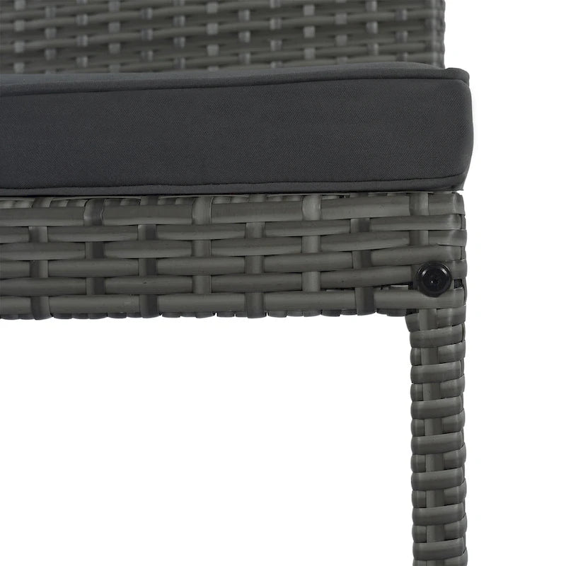 5-pieces Outdoor Patio Wicker Bar Set