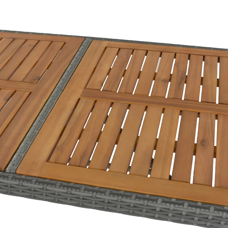 5-pieces Outdoor Patio Wicker Bar Set