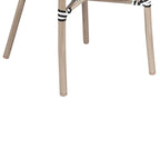 2 Pack All-Weather Commercial Paris Chairs with Arms and Metal Frame - N/A