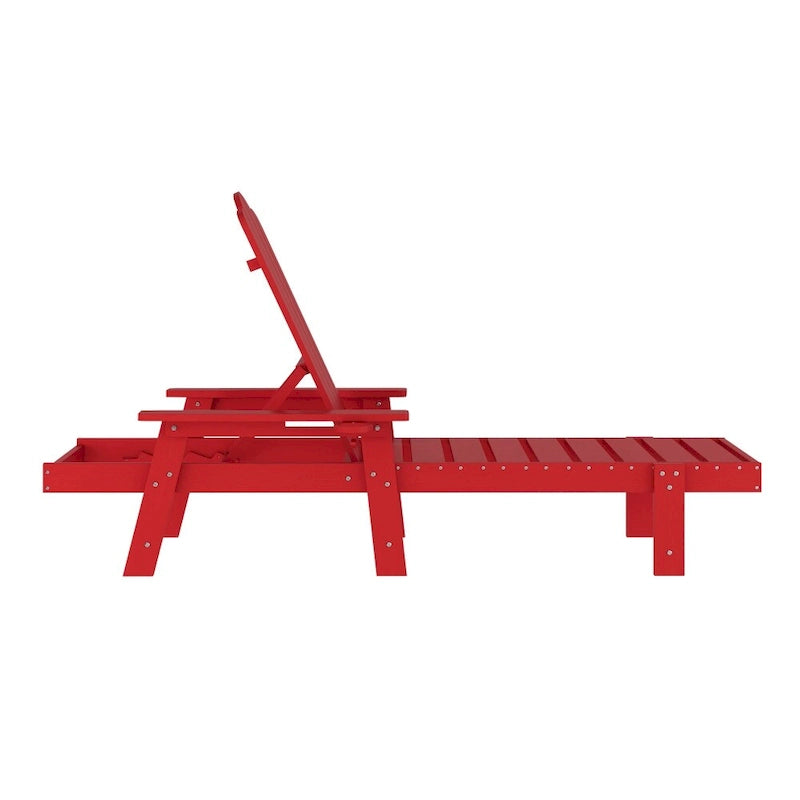 Indoor-Outdoor Adjustable Adirondack Lounger with Fold Out Cupholder