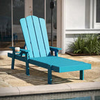Indoor-Outdoor Adjustable Adirondack Lounger with Fold Out Cupholder