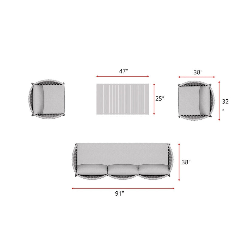 Kamari 4-Piece Deep Seating Set