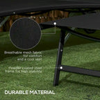 Outsunny Outdoor Chaise Lounge, 2 Piece Lounge Chair with Wheels, Tanning Chair with 5 Adjustable Positions