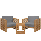 Carlsbad 3-Piece Teak Wood Outdoor Patio Outdoor Patio Set