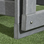 2-Person Outdoor Glider Bench with HDPE Frame and Armrest