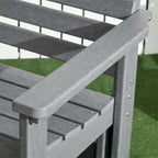 2-Person Outdoor Glider Bench with HDPE Frame and Armrest