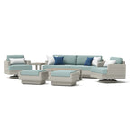 Portofino Comfort 7 Piece Sunbrella Outdoor Patio Motion Seating Set