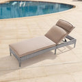 LIVOOSUN Patio Chair Rattan Single Lounge Water-Repellent Cushion