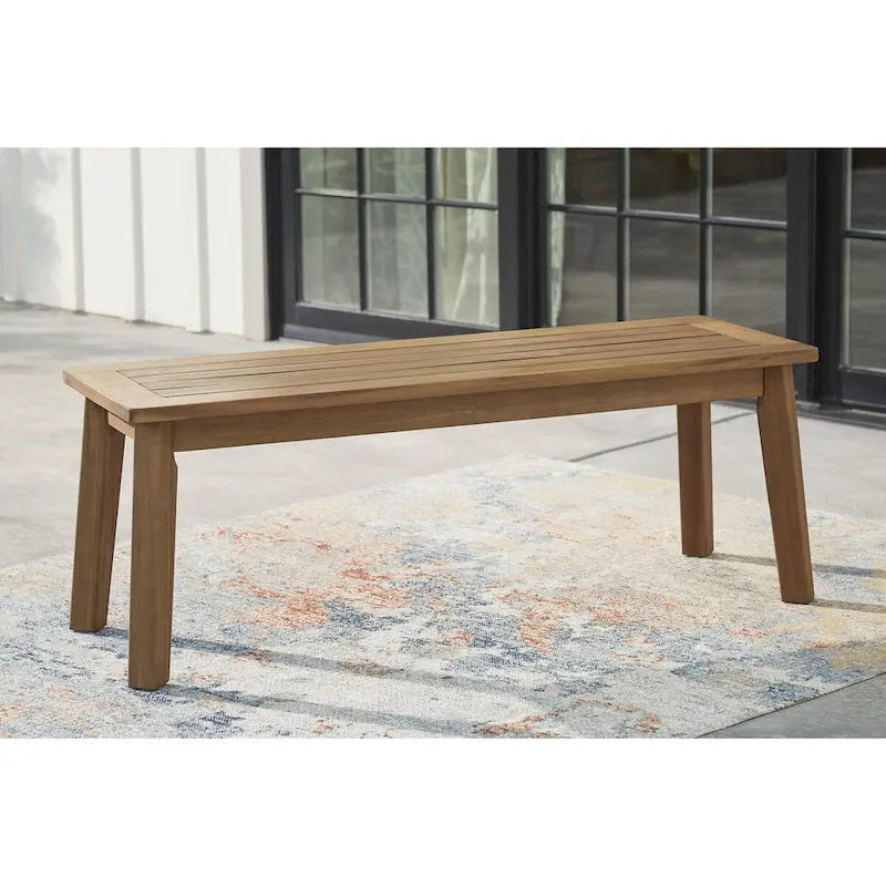Signature Design by Ashley Janiyah Light Brown 3-Piece Outdoor Dining Package - 59W x 32D x 30H