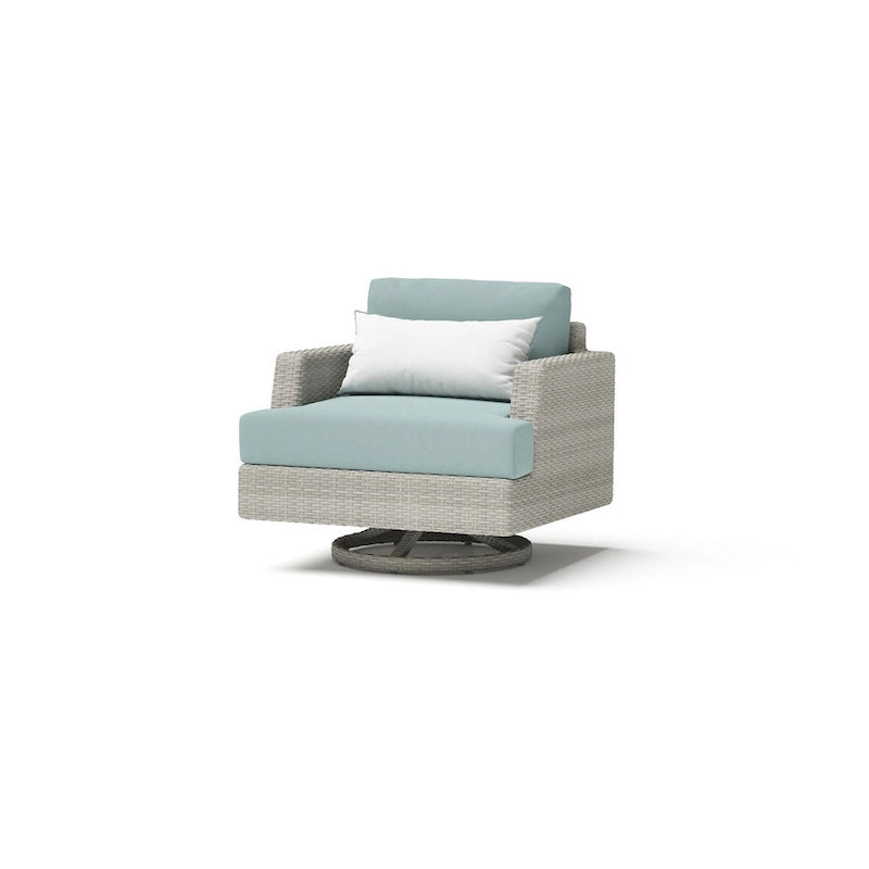 Portofino Comfort 8 Piece Sunbrella Outdoor Patio Motion Fire Seating