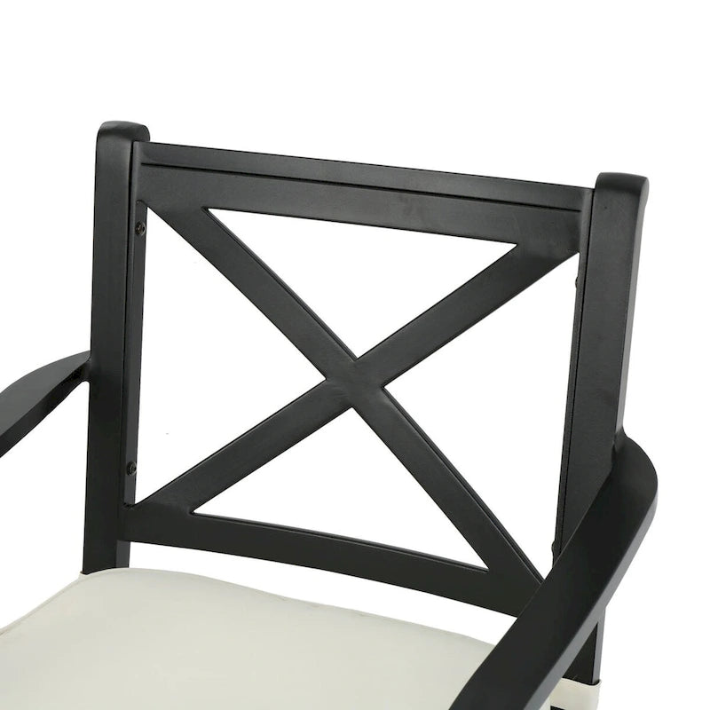 Outdoor Aluminum Dining Chairs Set Of 2