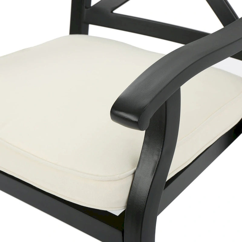 Outdoor Aluminum Dining Chairs Set Of 2