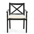 Outdoor Aluminum Dining Chairs Set Of 2