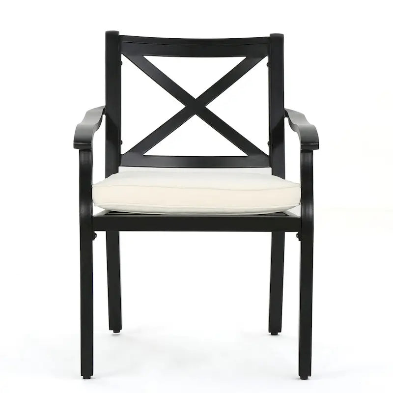 Outdoor Aluminum Dining Chairs Set Of 2