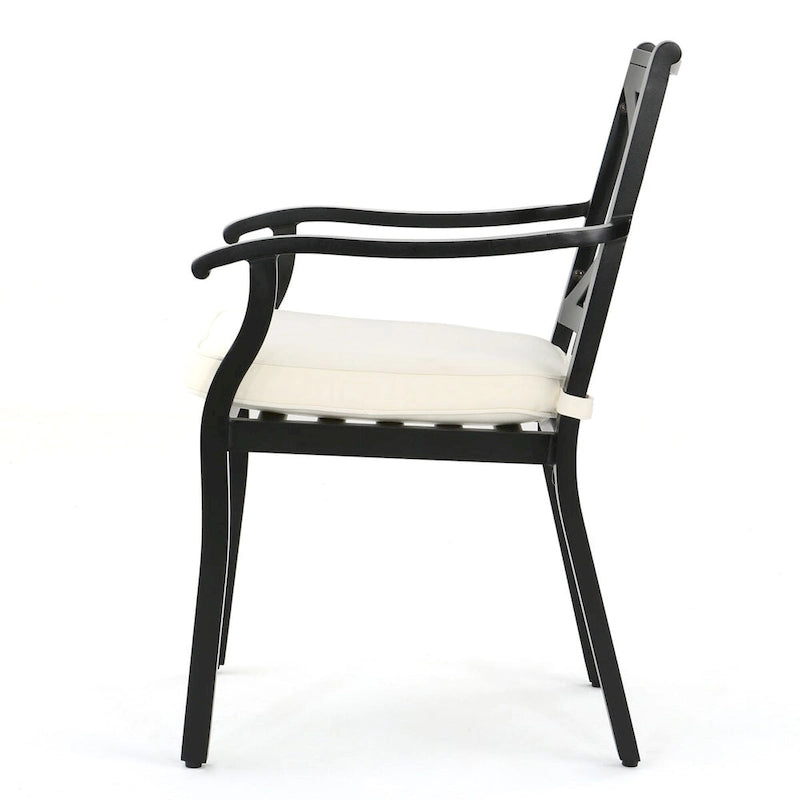 Outdoor Aluminum Dining Chairs Set Of 2