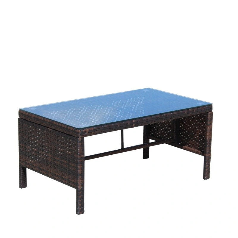 3 piece Outdoor Patio Wicker Rattan Sectional Sofa W/Cushions