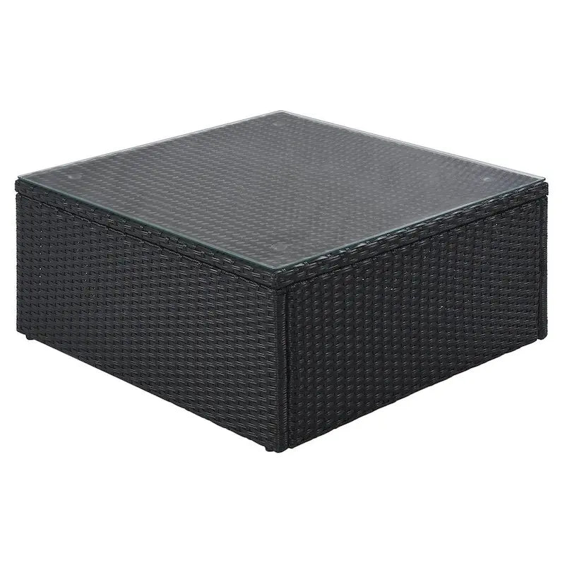 7 PCS Outdoor Wicker Sofa Set, Rattan Sofa Lounger