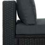 7 PCS Outdoor Wicker Sofa Set, Rattan Sofa Lounger