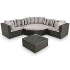7 PCS Outdoor Wicker Sofa Set, Rattan Sofa Lounger