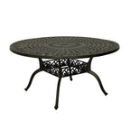 59 Elegant Openwork Cast Aluminum Round Table - Bronze