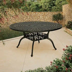 59 Elegant Openwork Cast Aluminum Round Table - Bronze