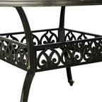 59 Elegant Openwork Cast Aluminum Round Table - Bronze