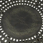 59 Elegant Openwork Cast Aluminum Round Table - Bronze