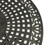 59 Elegant Openwork Cast Aluminum Round Table - Bronze