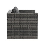 Patio Furniture, Outdoor Furniture, Seasonal PE Wicker Furniture, 6 Set Wicker Furniture With Tempered Glass Coffee Table