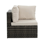 Patio Furniture, Outdoor Furniture, Seasonal PE Wicker Furniture, 6 Set Wicker Furniture With Tempered Glass Coffee Table