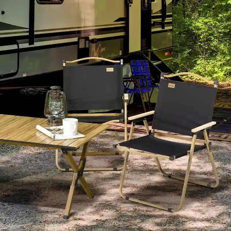 2 Pack Folding Camping Chair, Lightweight & Portable Beach Chairs Armchairs, for Festivals, Picnic and Hiking