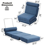 Single Sofa Chair Foldable Single Sofa Bed with Pillow