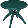36.25 Dia Round Plastic Patio Table with Umbrella Hole, Outdoor Bistro Dining Table, for Bar, Garden, Backyard, Poolside, Yard