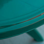 36.25 Dia Round Plastic Patio Table with Umbrella Hole, Outdoor Bistro Dining Table, for Bar, Garden, Backyard, Poolside, Yard
